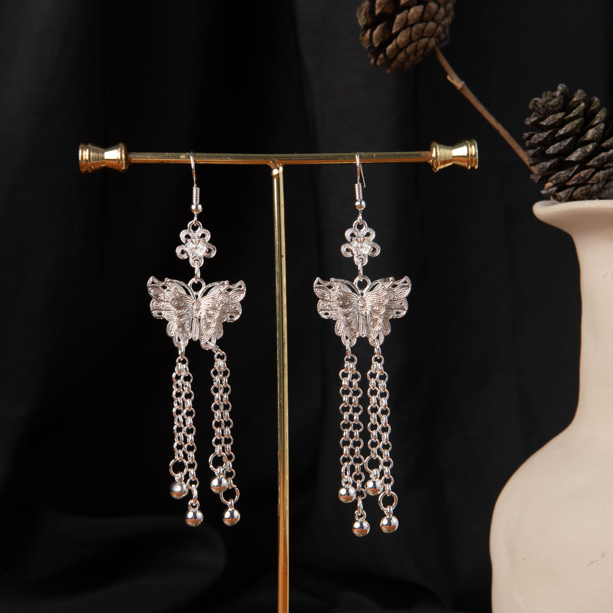 Wholesale Long tassel ethnic minority earrings